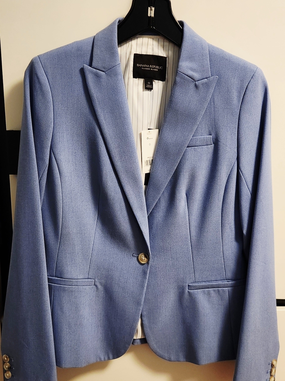 Banana Republic Light Blue Tailored Single-Button Blazer